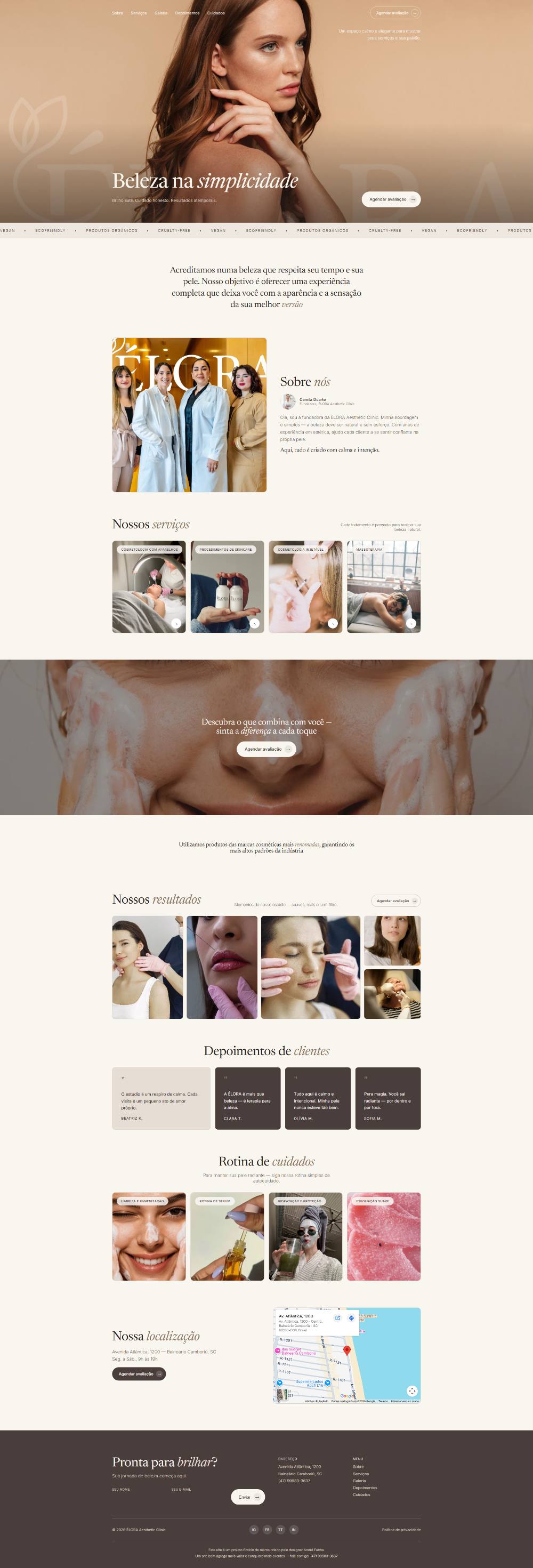 Preview de site criado por André Fuchs